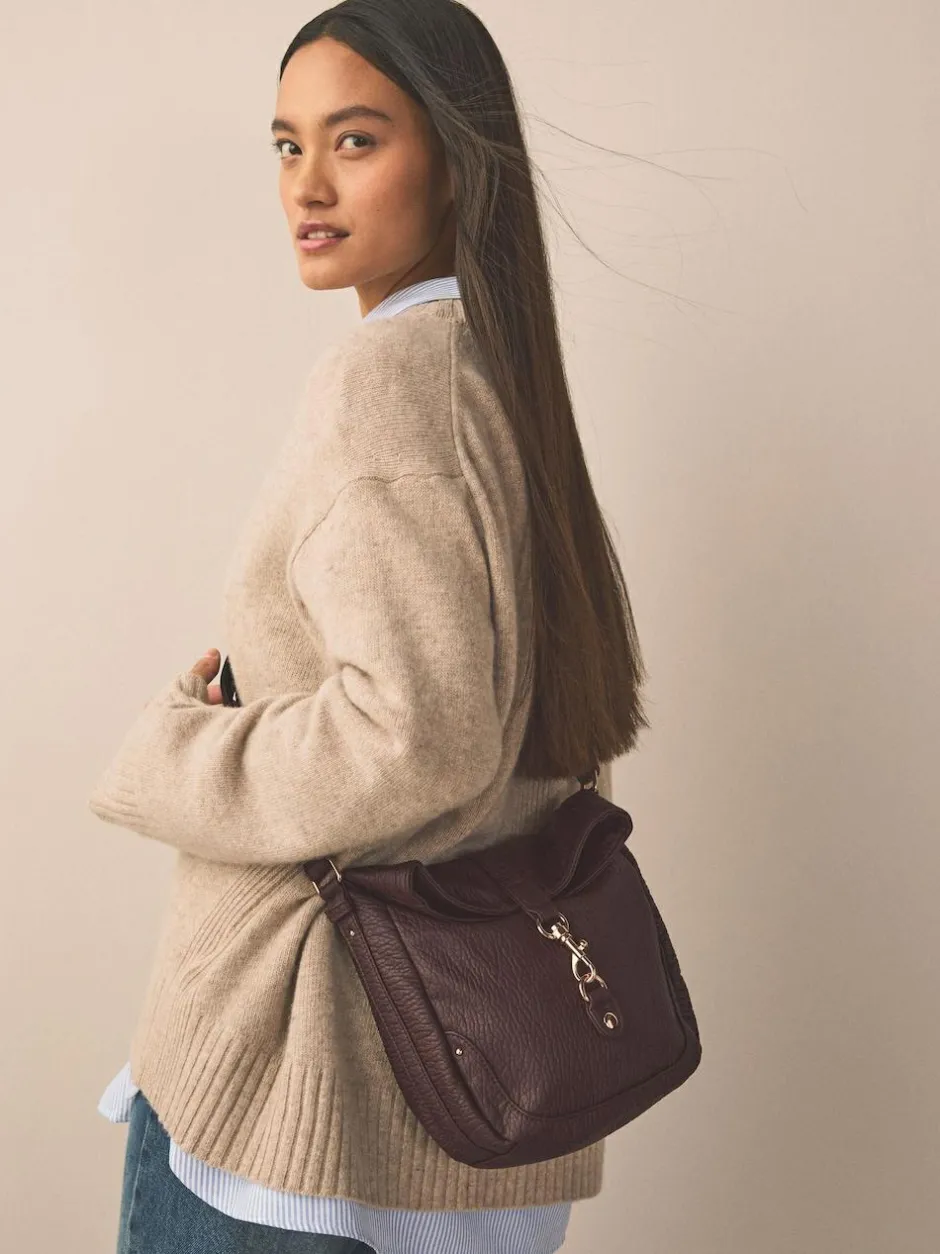 Next Messenger Cross-Body Bag Chocolate Brown Sale