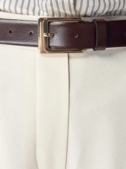 Next N. Premium Made In Italy Leather Belt Chocolate Brown Best