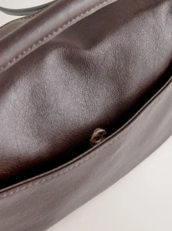 Next Chocolate Brown Panel Cross-Body Bag Sale