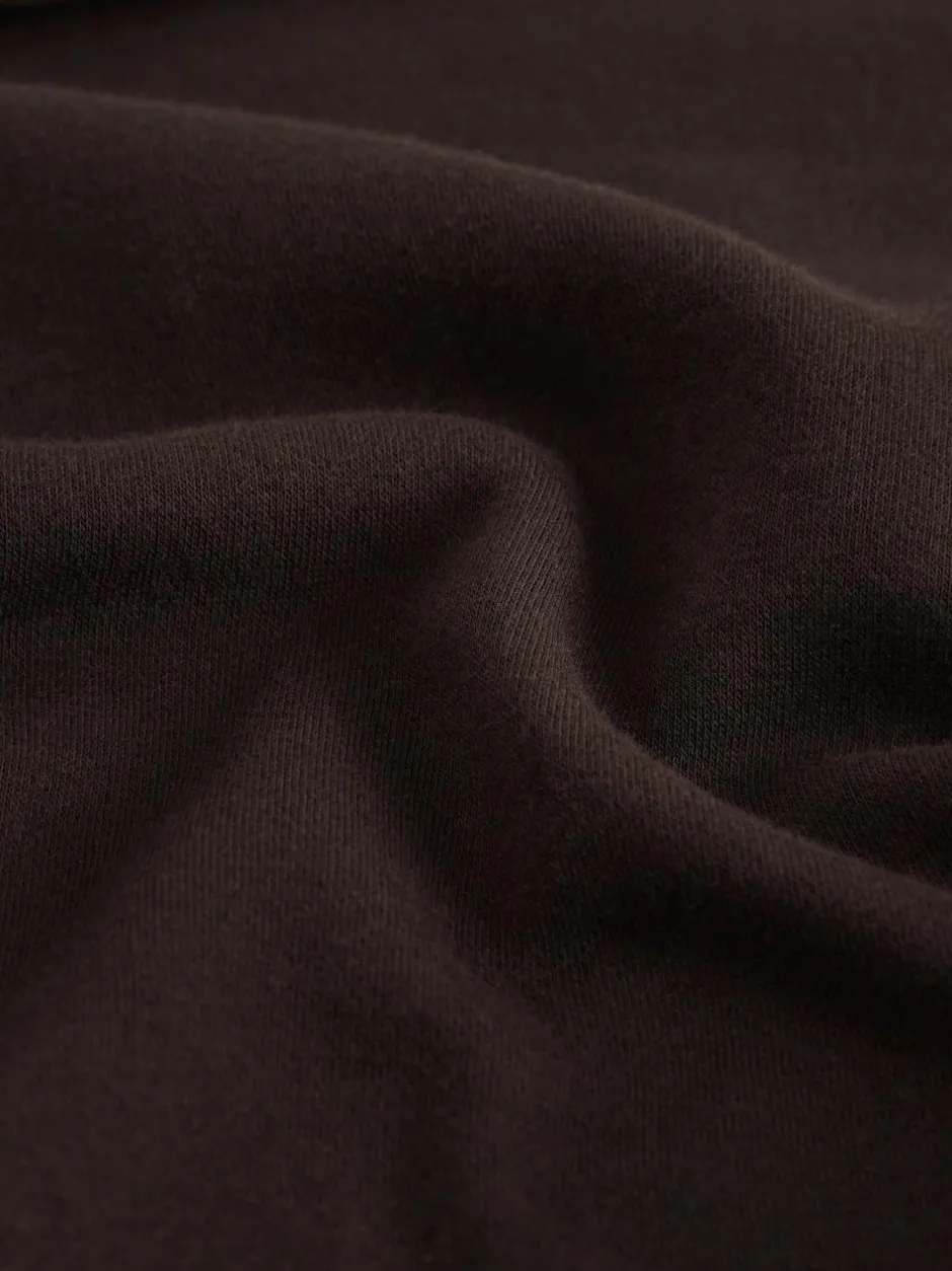 Next Chocolate Brown Relaxed Fit Essentials Longline Sweatshirt with Pockets Clearance