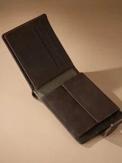 Next Signature Leather Extra Capacity Wallet Chocolate Brown Outlet