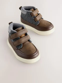Next Chocolate Brown Standard Fit (F) Touch Fastening Boots Sale