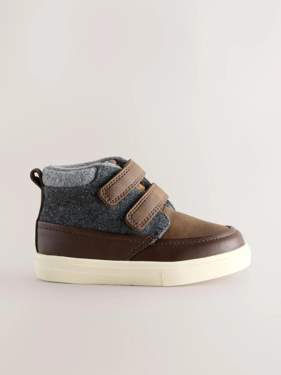 Next Chocolate Brown Standard Fit (F) Touch Fastening Boots Sale