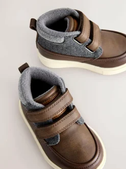 Next Chocolate Brown Standard Fit (F) Touch Fastening Boots Sale