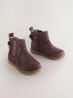 Next Standard Fit (F) Chelsea Ankle Boots Chocolate Brown New