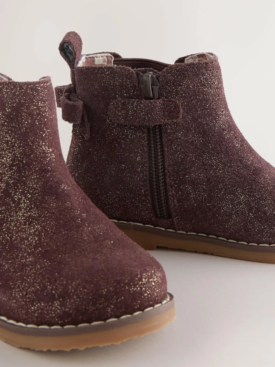 Next Standard Fit (F) Chelsea Ankle Boots Chocolate Brown New