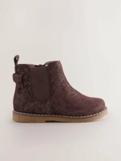 Next Standard Fit (F) Chelsea Ankle Boots Chocolate Brown New
