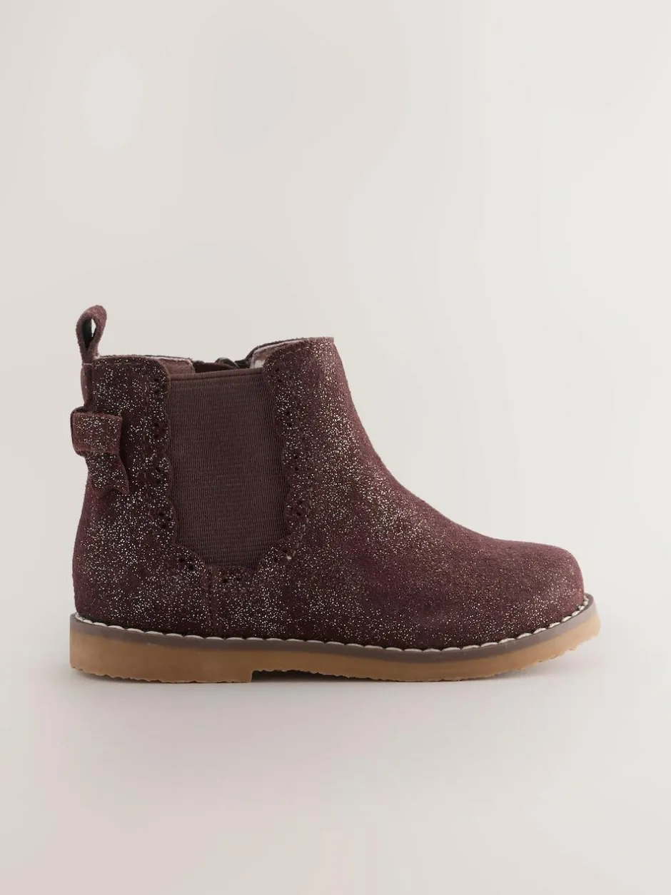Next Standard Fit (F) Chelsea Ankle Boots Chocolate Brown New