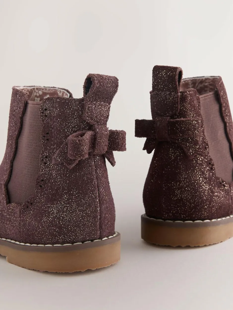 Next Standard Fit (F) Chelsea Ankle Boots Chocolate Brown New