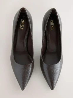 Next Standard/Wide Fit Forever Comfort® Point Toe Court Heels Chocolate Brown New