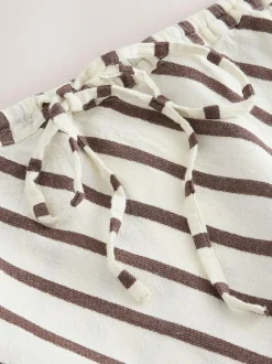 Next Chocolate Brown Summer Column Skirt With Linen Sale