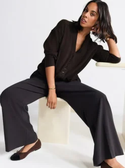 Next Chocolate Brown Supersoft V-Neck Cardigan With Pockets Hot