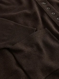 Next Chocolate Brown Supersoft V-Neck Cardigan With Pockets Hot