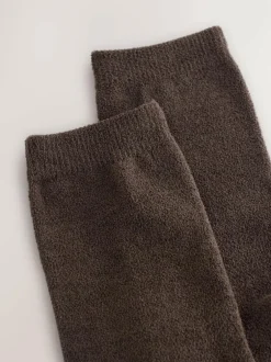 Next Thermal Fleece Socks 2 Pack Chocolate Brown Best