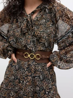 Next Wide Corset Belt Chocolate Brown Outlet