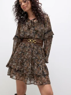 Next Wide Corset Belt Chocolate Brown Outlet