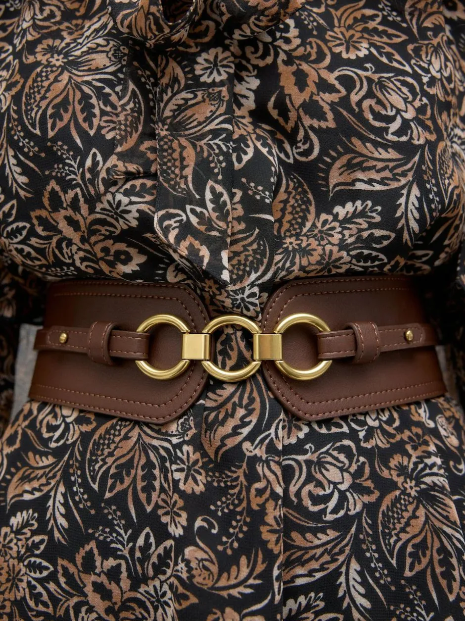 Next Wide Corset Belt Chocolate Brown Outlet