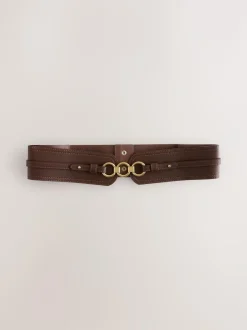 Next Wide Corset Belt Chocolate Brown Outlet