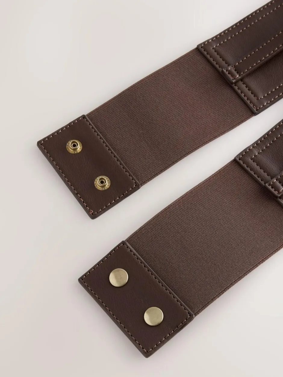 Next Wide Corset Belt Chocolate Brown Outlet