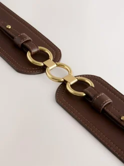 Next Wide Corset Belt Chocolate Brown Outlet