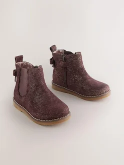 Next Wide Fit (G) Chelsea Ankle Boots Chocolate Brown Hot