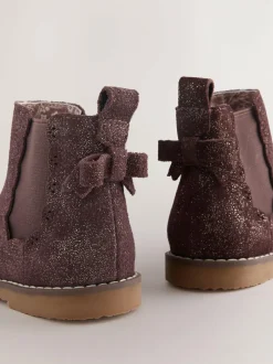 Next Wide Fit (G) Chelsea Ankle Boots Chocolate Brown Hot