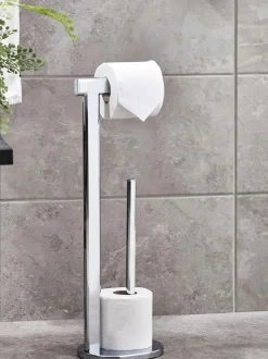 Next Chrome Oslo Toilet Roll Holder Hot