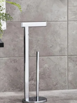Next Chrome Oslo Toilet Roll Holder Hot