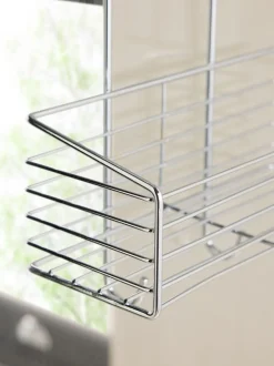 Next Over Door Three Tier Shower Caddy Chrome