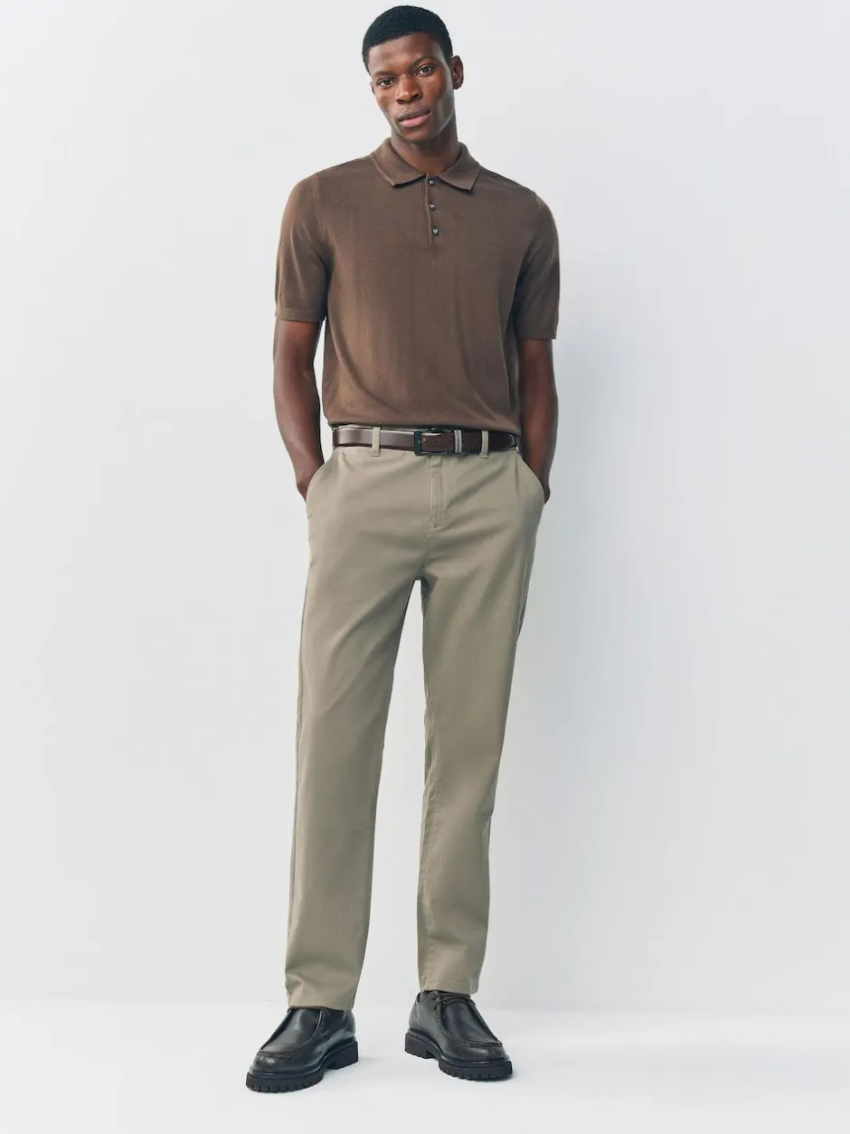 Next Clay Slim Fit Stretch Chinos Trousers Clearance