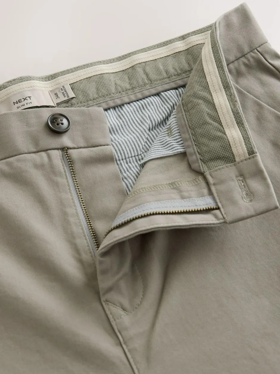 Next Clay Slim Fit Stretch Chinos Trousers Clearance