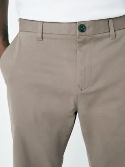 Next Clay Straight Fit Stretch Chinos Trousers Sale
