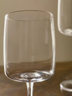 Next Clear Angular Set of 4 White Wine Glasses New
