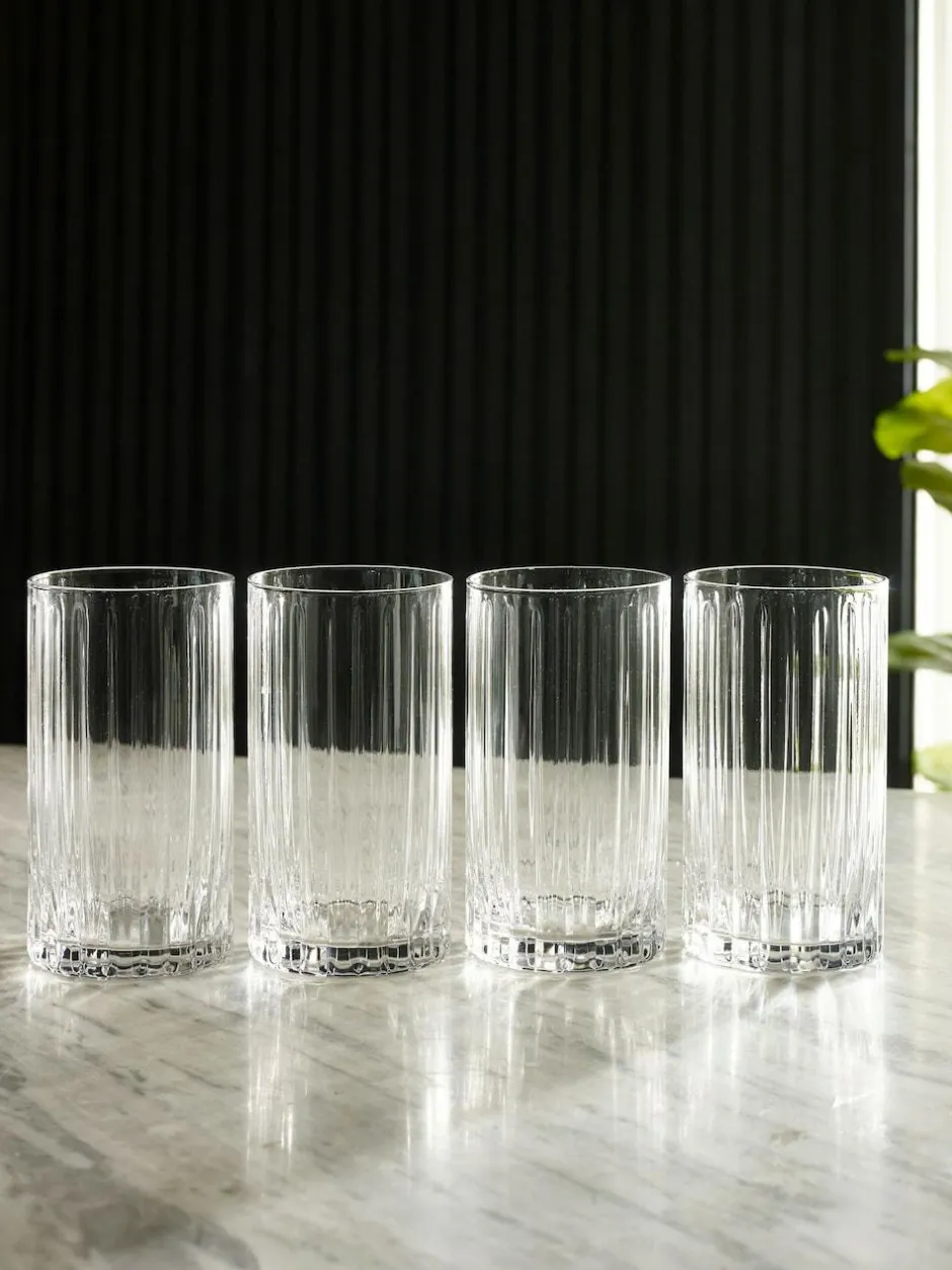Next Clear Collins Set of 4 Tall Tumbler Glasses
