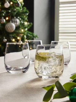 Next Clear Nova Tumbler Glasses Set of 4 Short Tumbler Glasses Hot