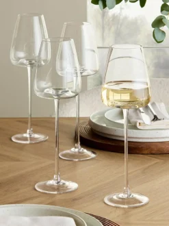 Next Clear Tapered Set of 4 White Wine Glasses Discount
