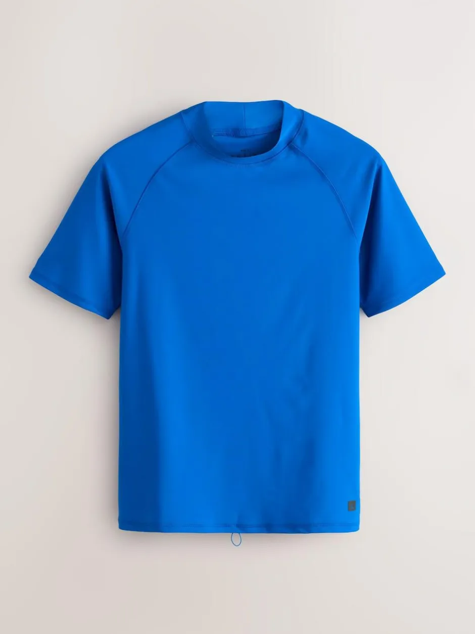 Next Active Short Sleeve Rash Vest Cobalt Blue New