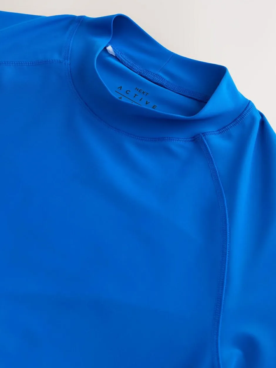 Next Active Short Sleeve Rash Vest Cobalt Blue New
