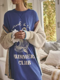 Next Cobalt Blue Graphic Nightie Clearance