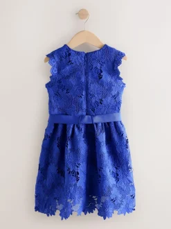 Next Lace Occasion Dress (3-16yrs) Cobalt Blue Best
