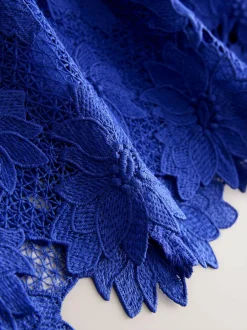 Next Lace Occasion Dress (3-16yrs) Cobalt Blue Best