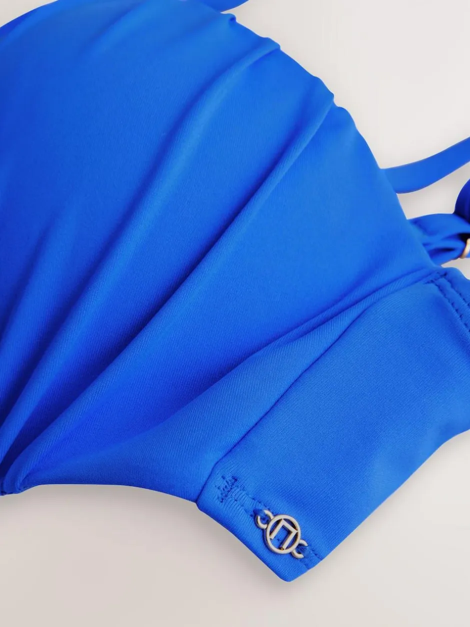 Next Cobalt Blue Wired Bandeau Bikini Top Discount