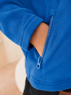 Next Zip-Up Fleece Jacket With Pockets (3-16yrs) Cobalt Blue Hot