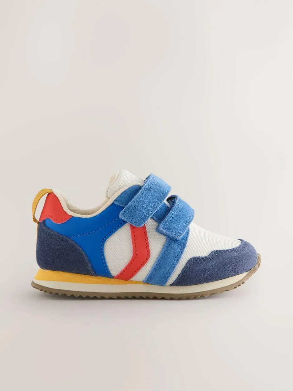 Next Standard Fit (F) Two Strap Touch Fastening Trainers Colourblock