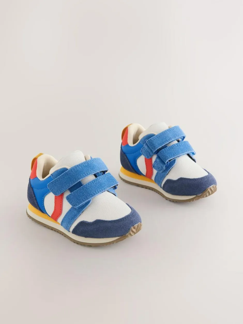 Next Standard Fit (F) Two Strap Touch Fastening Trainers Colourblock
