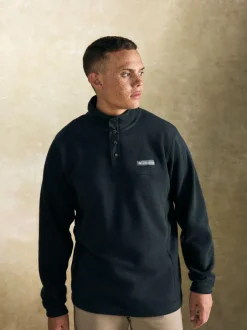 Columbia Mens Steens Mountain II Half Snap Fleece Black Discount