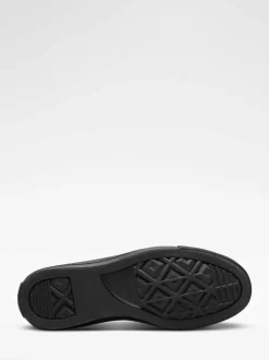 Converse Black Leather High Top Youth Trainers Clearance