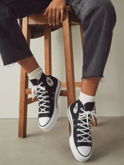 Converse Pale Platform Lift High Top Trainers Black Online