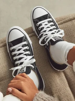 Converse Chuck Ox Trainers Black White Sale