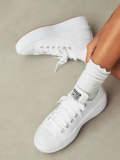 Converse All Star Move Chuck Ox Platform Trainers White Online